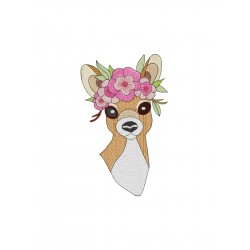 Deer Baby Doe Fawn Floral...