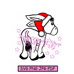 Donkey Santa Hat SVG