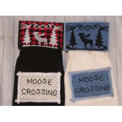 Moose Crossing Towel Holder...