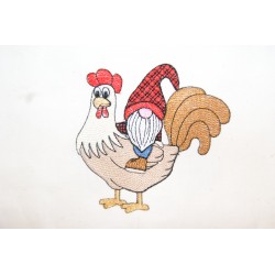 Gnome Riding Rooster -...