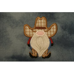 Gnome Cowboy Applique -...