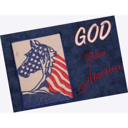 Horse American Flag God...