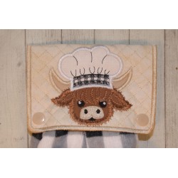 Applique Highland Chef Bull...