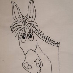 Donkey Cartoon Outline 3...